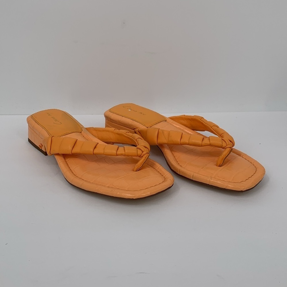 Circus NY Jacinda thong flip flop sandal shoe heel creamsicle orange slide 8.5 - Picture 3 of 6
